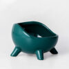 Ceramic Elevated Cat Bowl Green